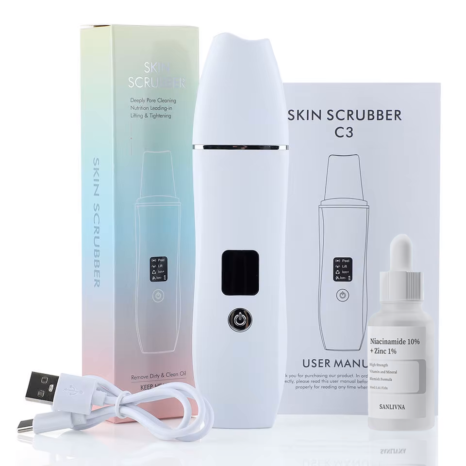 Ultrasonic Skin Scrubber – Deep Pore Cleaner & Blackhead Remover